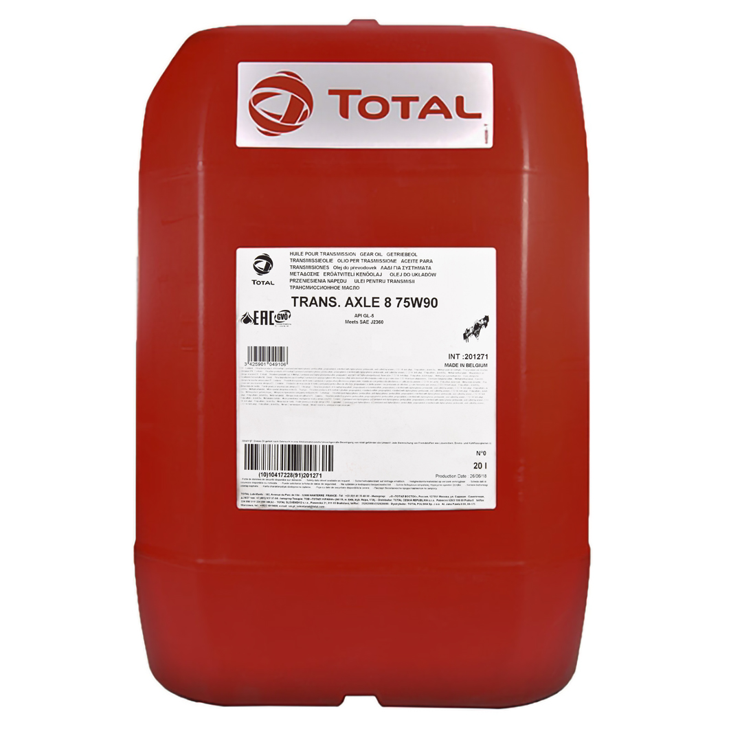 Трансмісійна олива TOTAL AXLE 8 GL-5 75W-90 20 л TRANSAXLE875W9020L - zapix