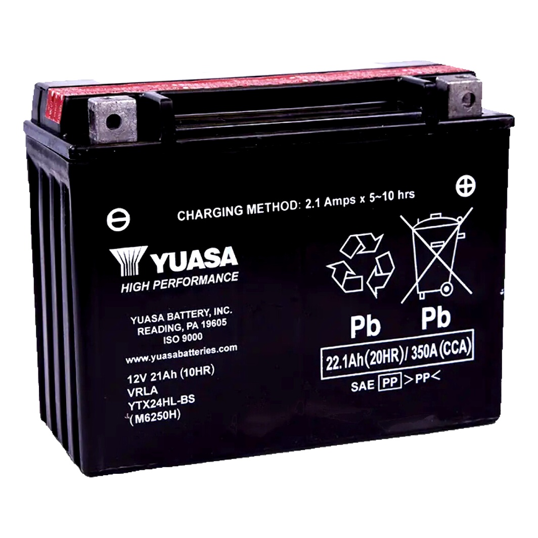 Акумулятор YUASA High Performance 12V 22.1Ah 350A R+ YTX24HLBS - zapix