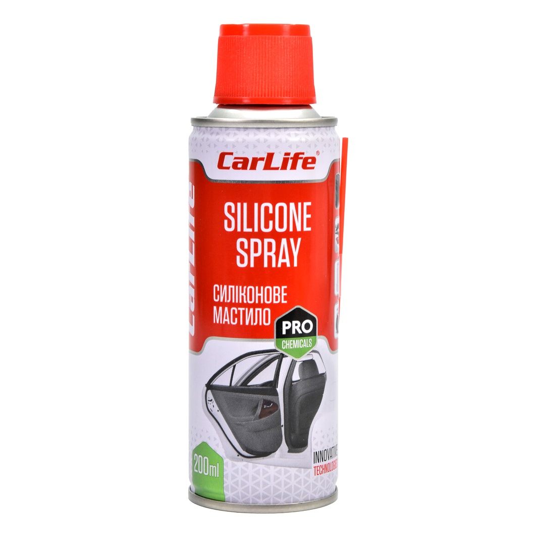 Смазка силиконовая CARLIFE Silikon Spray для механизмов дверей 200 мл (CF200) - zapix