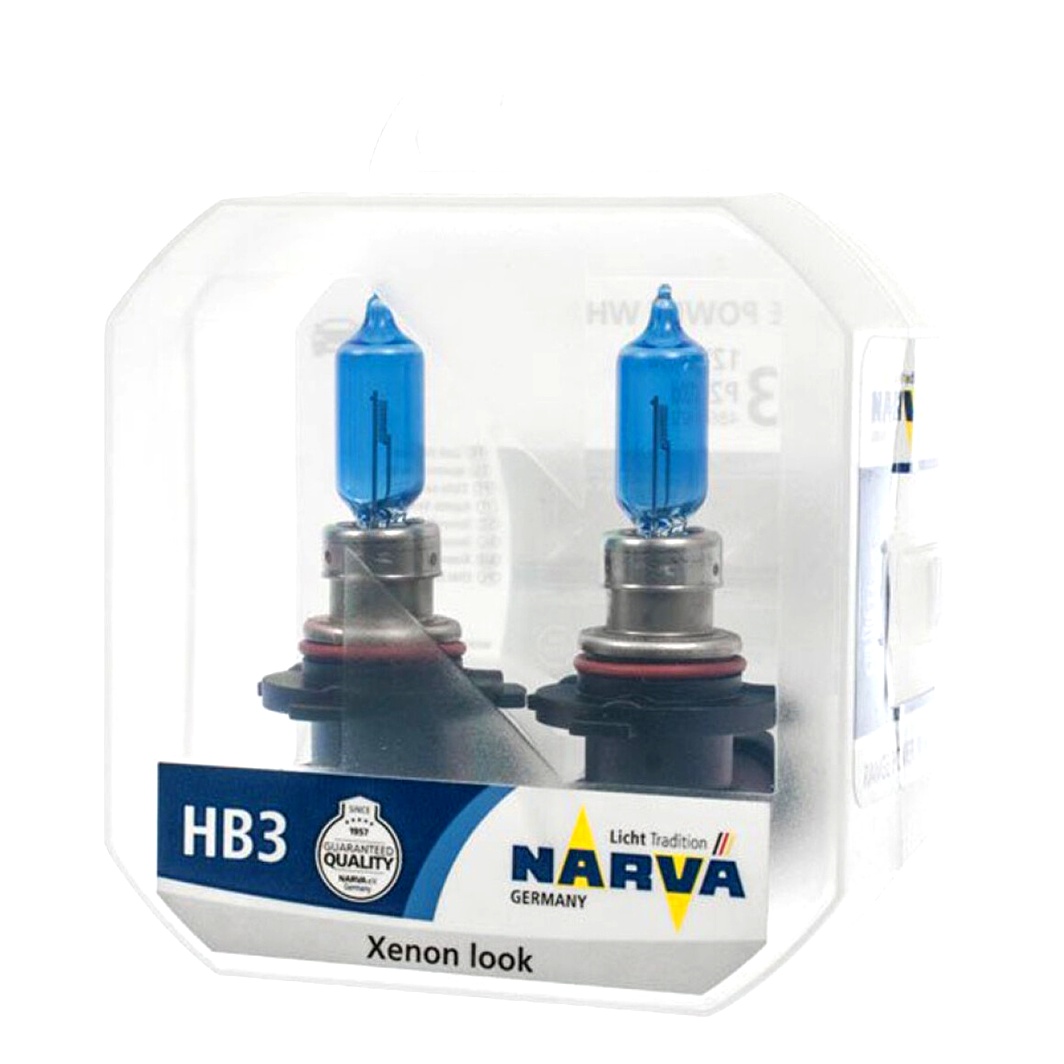 Автолампа галогеновая NARVA Range Power White HB3 P20d 65W 12V темно-голубая 48625S2 - zapix