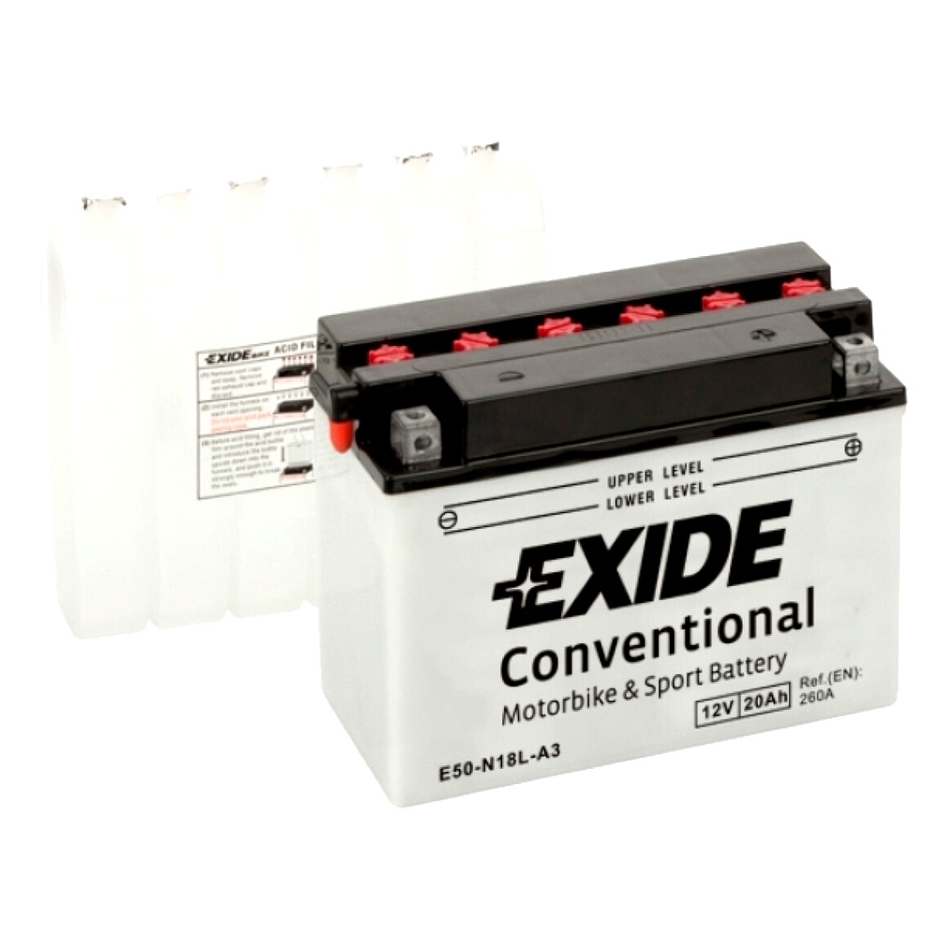Акумулятор EXIDE Conventional 12V 20Ah 260A R+ E50N18LA3 - zapix