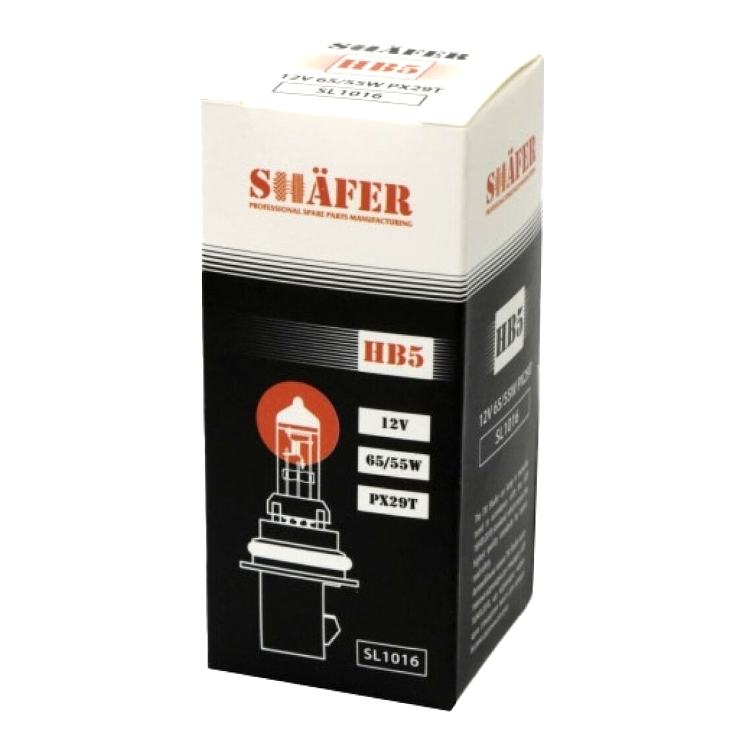 Автолампа галогеновая SHAFER HB5 PX29T 55W 12V прозрачная SL1016 - zapix