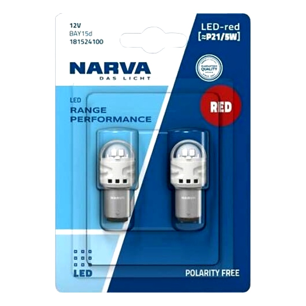Автолампа LED (світлодіодна) NARVA Range Performance LED P21/5W BAY15d 1.75W 12V 181524100 - zapix