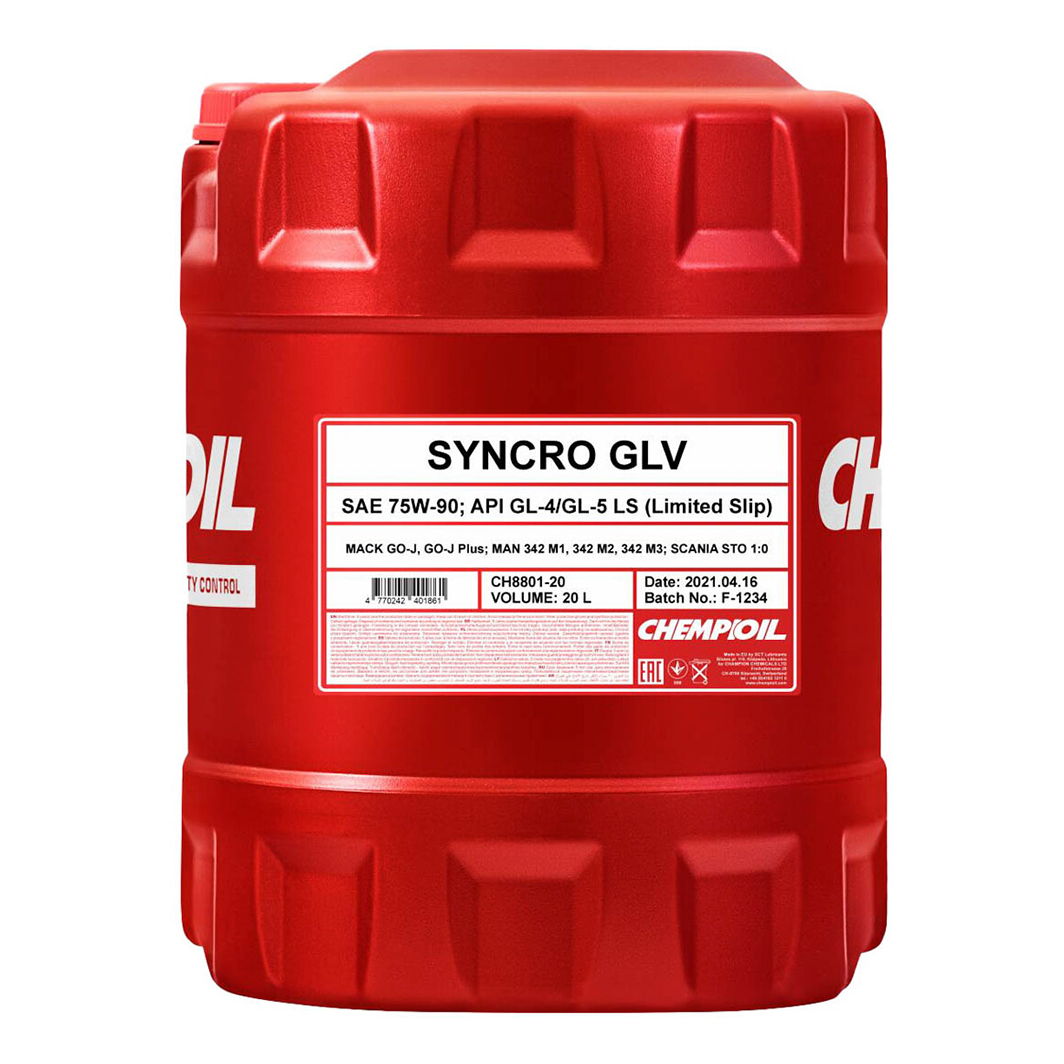 Трансмиссионное масло CHEMPIOIL Syncro GLV GL-4 75W-90 20 л CH880120 - zapix