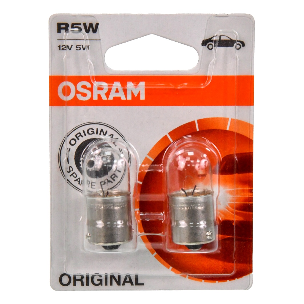 Автолампа накала OSRAM Original R5W BA15s 5W 12V прозрачная 50072BL - zapix