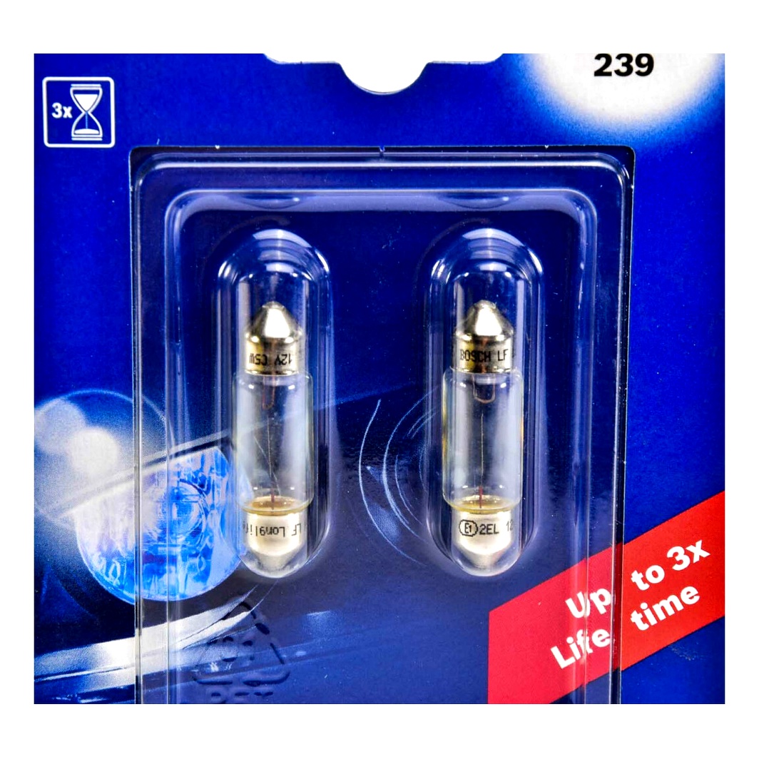 Автолампа накала BOSCH Longlife Daytime C5W SV8.5-8 5W 12V прозрачная 1987301060 - zapix