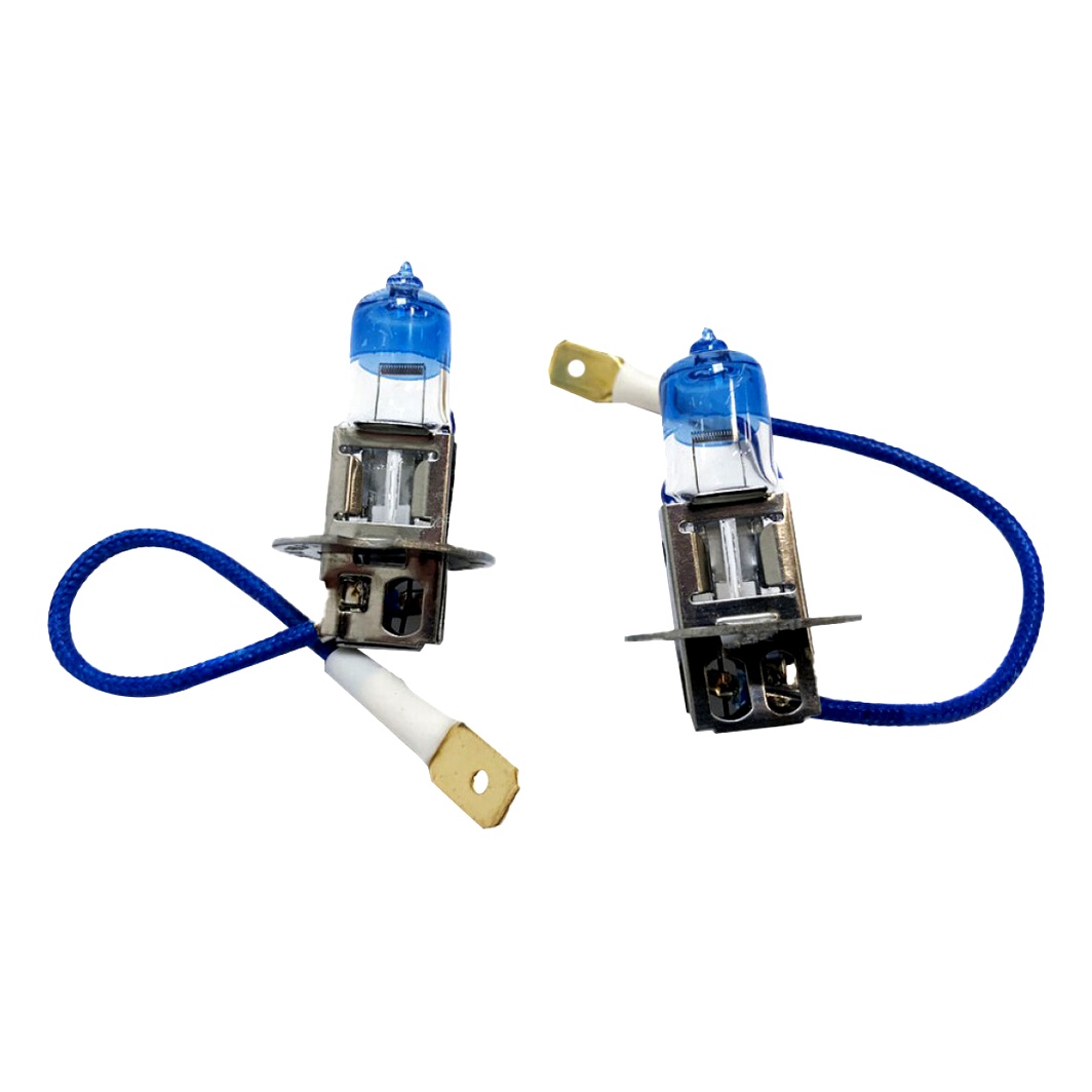Автолампа галогеновая PHILIPS RacingVision H3 PK22s 55W 12V прозрачно-голубая 12336RVS2 - zapix