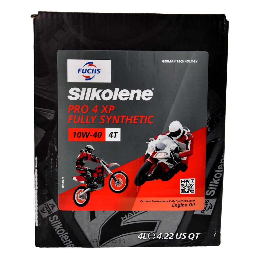 Моторное масло FUCHS Silkolene Pro 4 XP Lube Cube 4T 10W-40 синтетическое 4 л 602013675 - zapix
