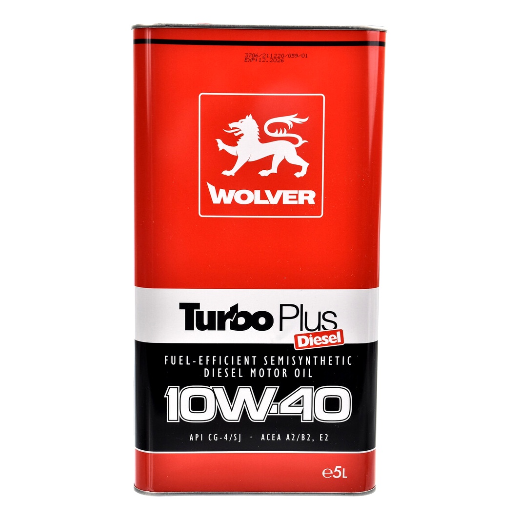 Моторное масло WOLVER Turbo Plus 10W-40 5 л (4260360940996) - zapix