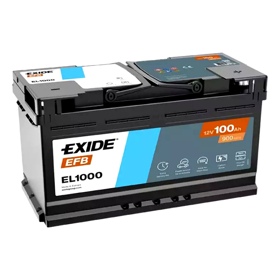 Акумулятор EXIDE EFB 12V 100Ah 900A R+ EL1000 - zapix