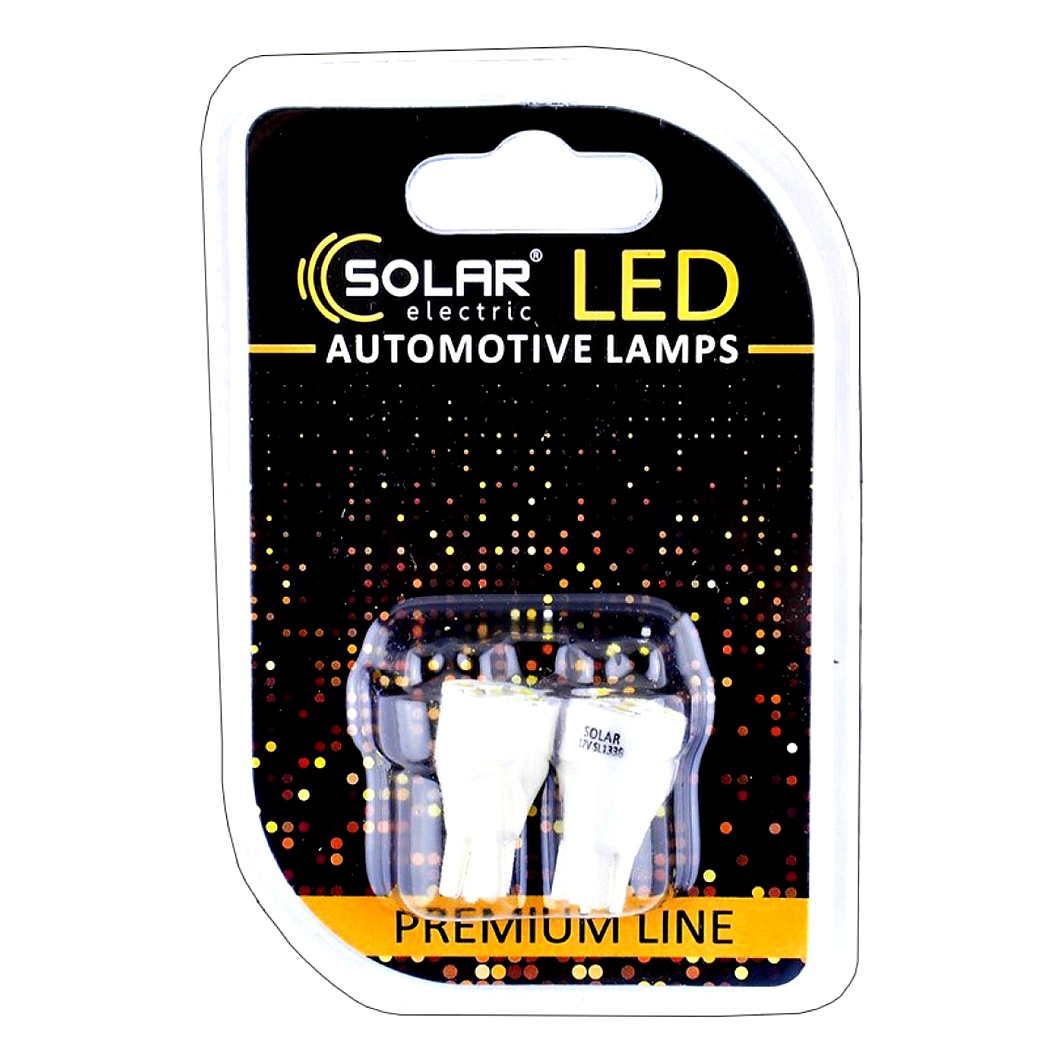 Автолампа LED (світлодіодна) SOLAR T10 W2.1x9.5d 12V SL1338 - zapix