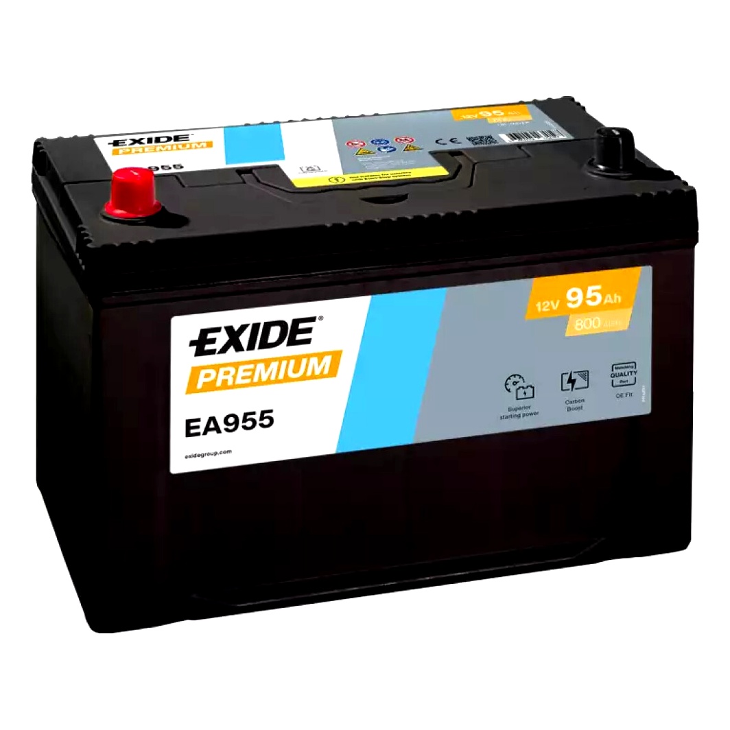 Акумулятор EXIDE Premium 12V 95Ah 800A L+ EA955 - zapix