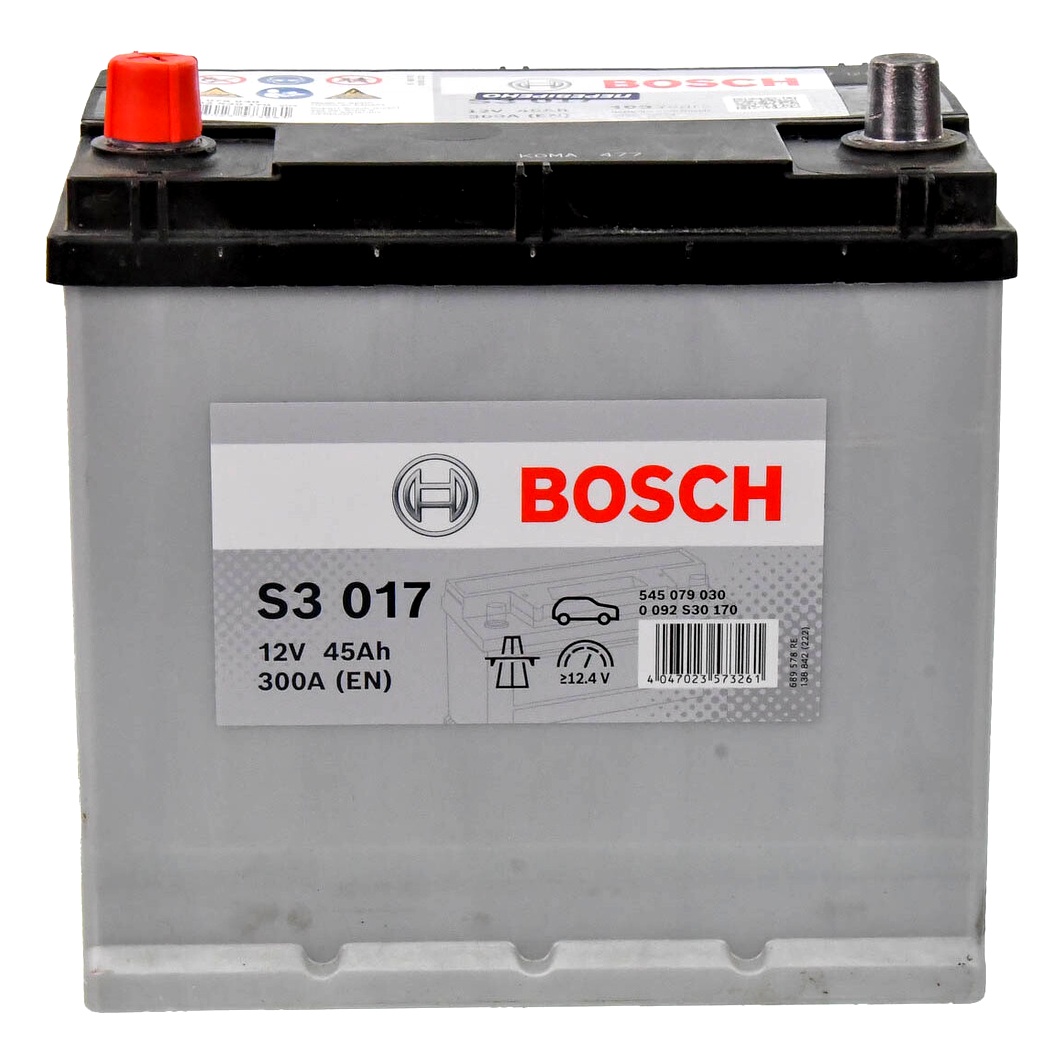 Акумулятор BOSCH S3 12V 45Ah 300A L+ 0092S30170 - zapix