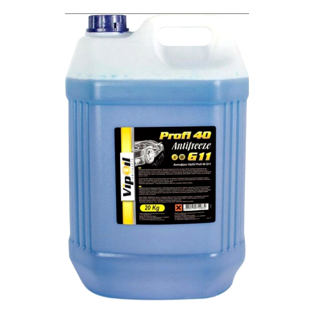 Готовий антифриз VIPOIL Profi 40 синій G11 -30 °C 20 л (701254) - zapix