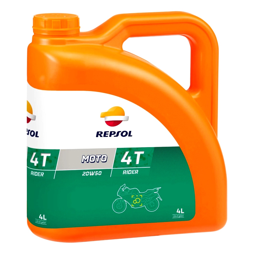 Моторное масло REPSOL Moto Rider 4T 20W-50 минеральное 4 л RP165Q54 - zapix