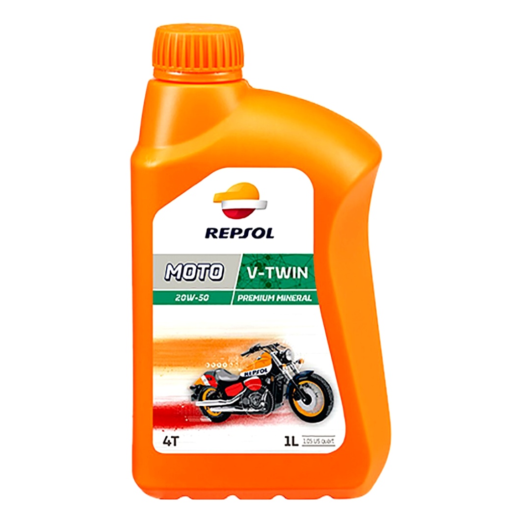 Моторное масло REPSOL Moto V-TWIN 4T 20W-50 минеральное 1 л RP168Q51 - zapix