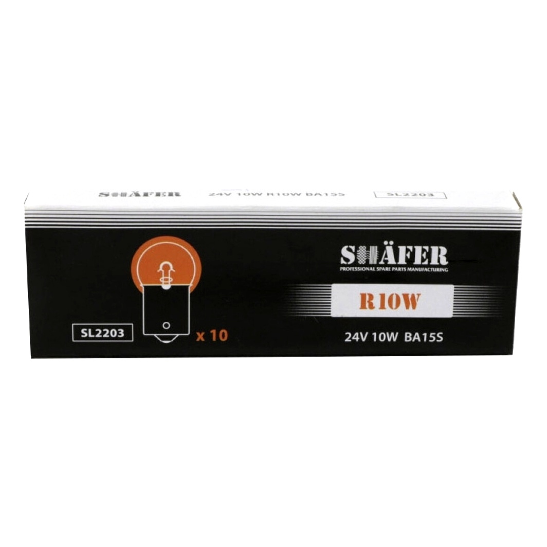 Автолампа розжарювання SHAFER R10W BA15s 10W 24V SL2203 - zapix