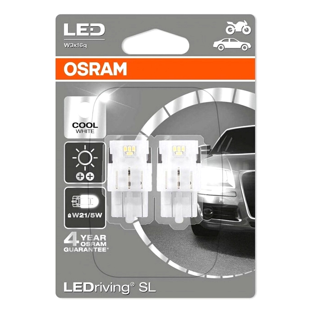 Автолампа LED (світлодіодна) OSRAM LEDriving Standard W21/5W W3x16q 2.5W 12V 7716CW02B - zapix