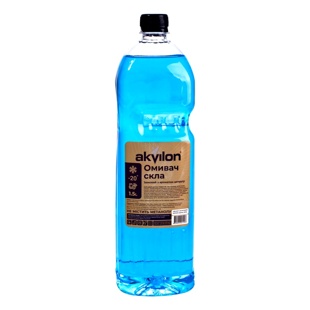 Омивач скла готовий зимовий -20°С AKVILON цитрусовий 1.5 л AKVILONCITRUS20C15L - zapix