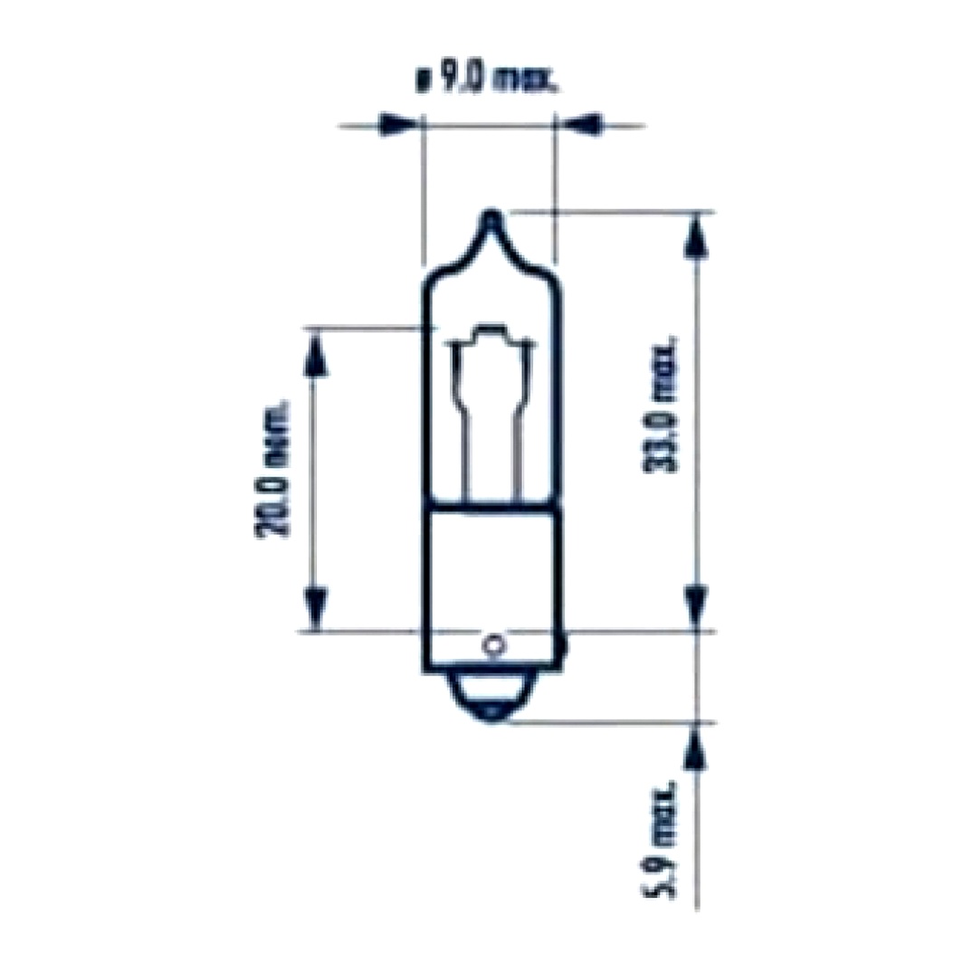 Автолампа галогенова NARVA H21W BAY9s 21W 24V прозора 68196 - zapix