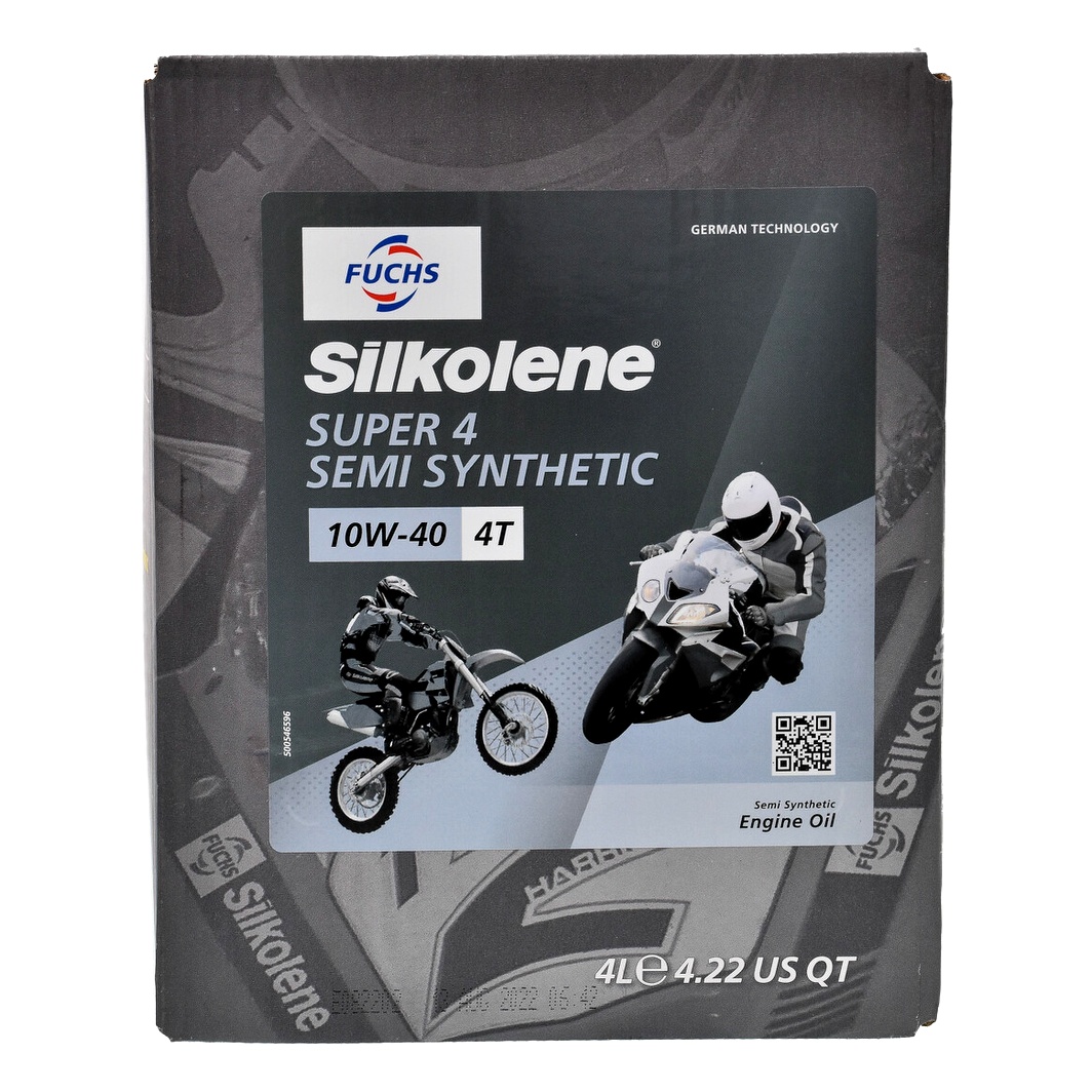 Моторное масло FUCHS Silkolene Super 4 4T 10W-40 полусинтетическое 4 л 601383625 - zapix
