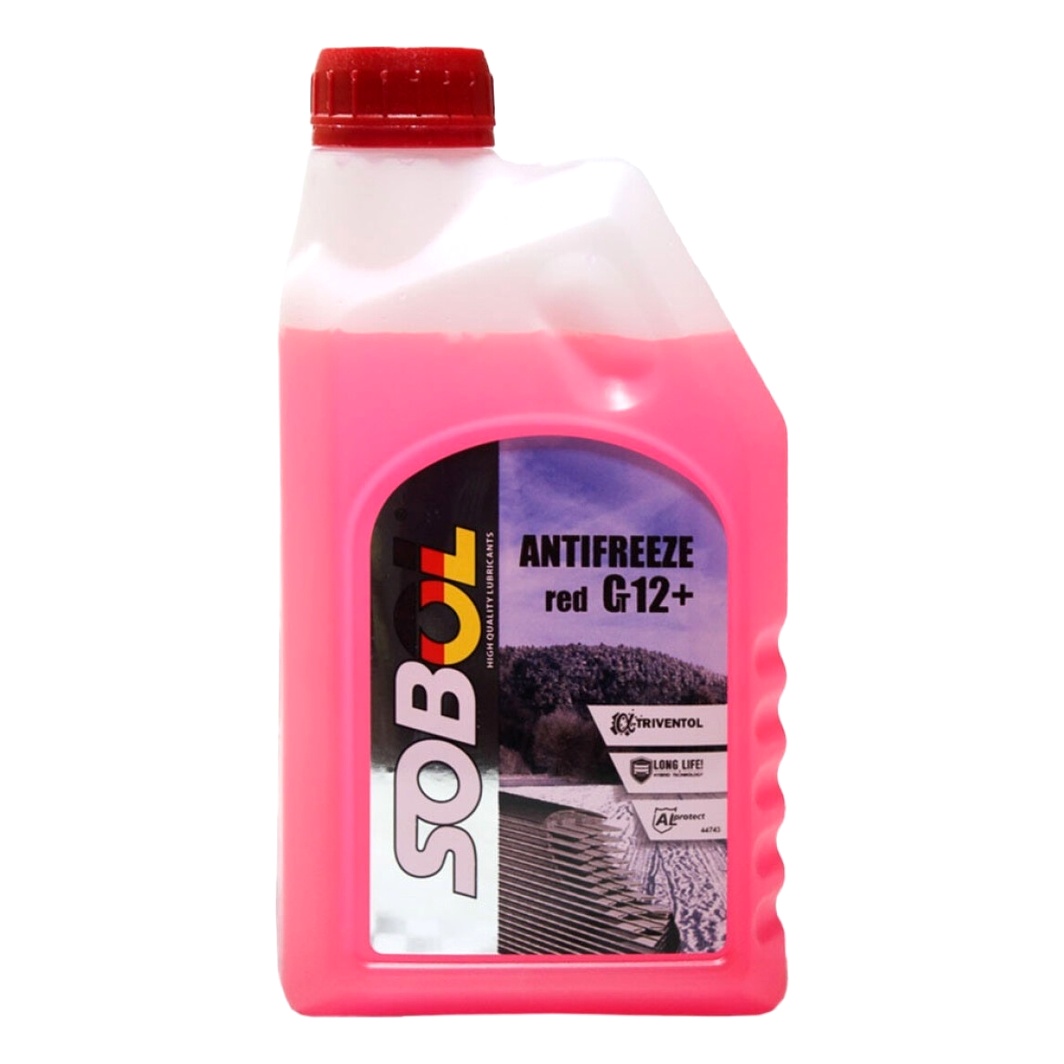 Готовий антифриз SOBOL червоний G12+ -30 °C 1 л (7743) - zapix