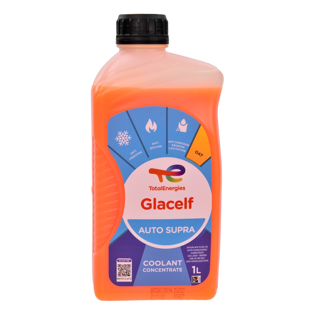 Концентрат антифризу TOTAL Glacelf Auto Supra помаранчевий G12+ 1 л (172764) - zapix