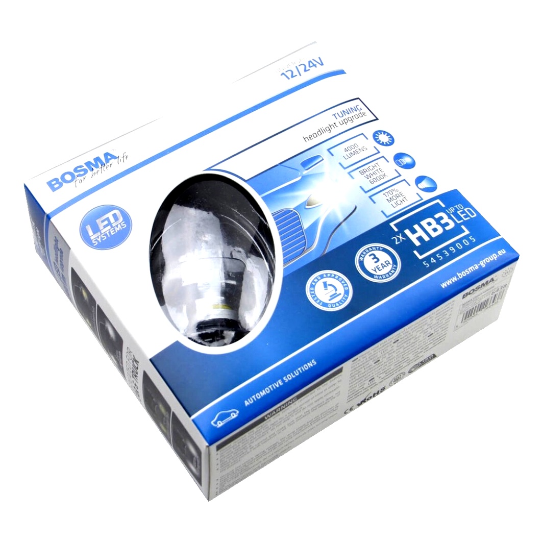 Автолампа LED (світлодіодна) BOSMA HB3 P20d 25W 12V 6438 - zapix