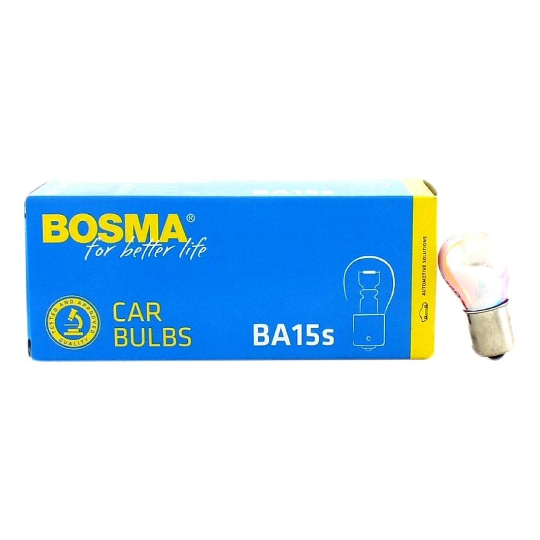 Автолампа розжарювання BOSMA BA15s 21W 12V біла 0276 - zapix