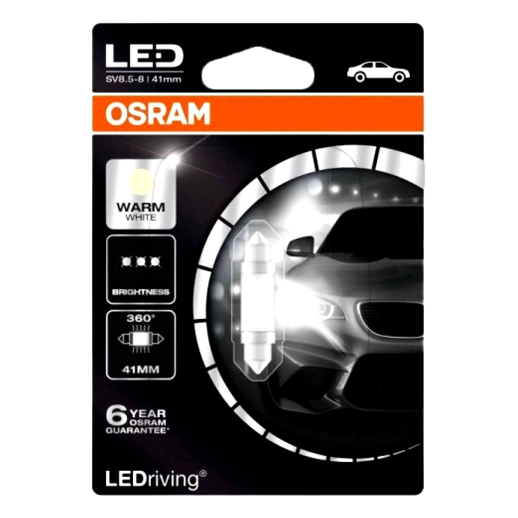 Автолампа LED (світлодіодна) OSRAM LEDriving Premium C5W SV8.5-8 1W 12V біла 6499WW01B - zapix