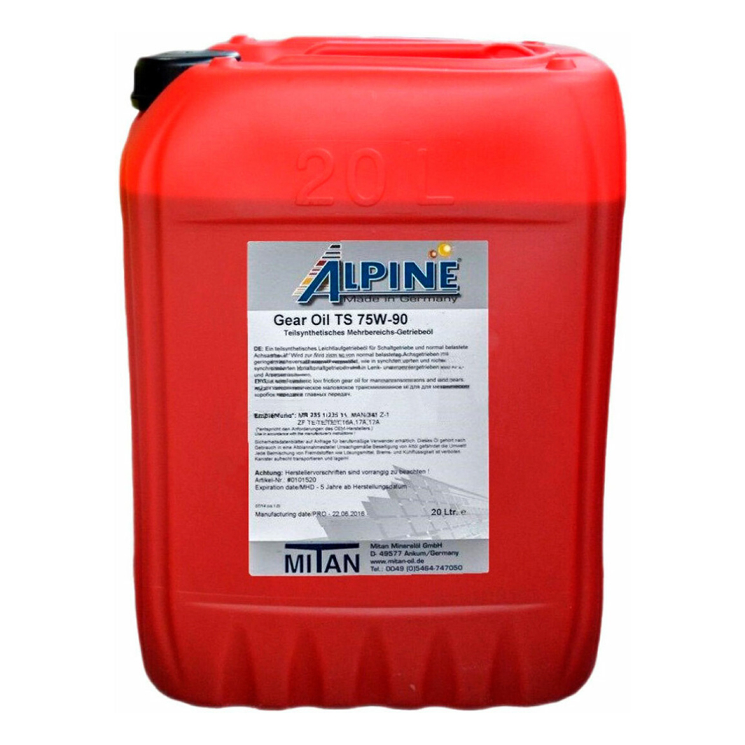 Трансмиссионное масло ALPINE Gear Oil TS GL-5 75W-90 20 л 0101503 - zapix