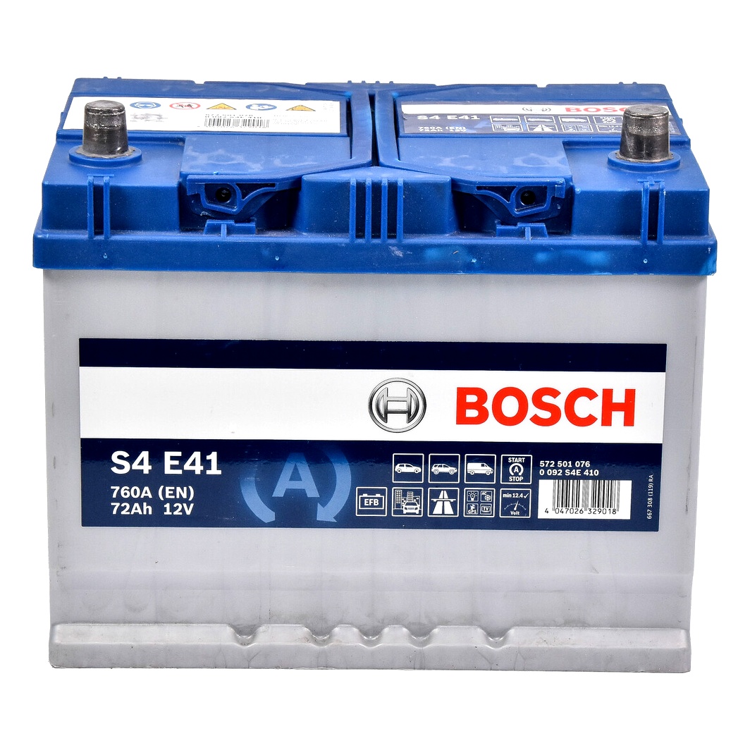 Акумулятор BOSCH S4 EFB 12V 72Ah 760A R+ 0092S4E410 - zapix