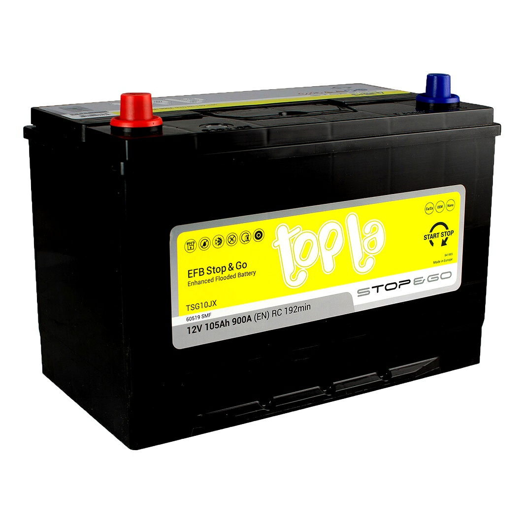 Акумулятор TOPLA EFB 12V 105Ah 900A L+ 112105 - zapix