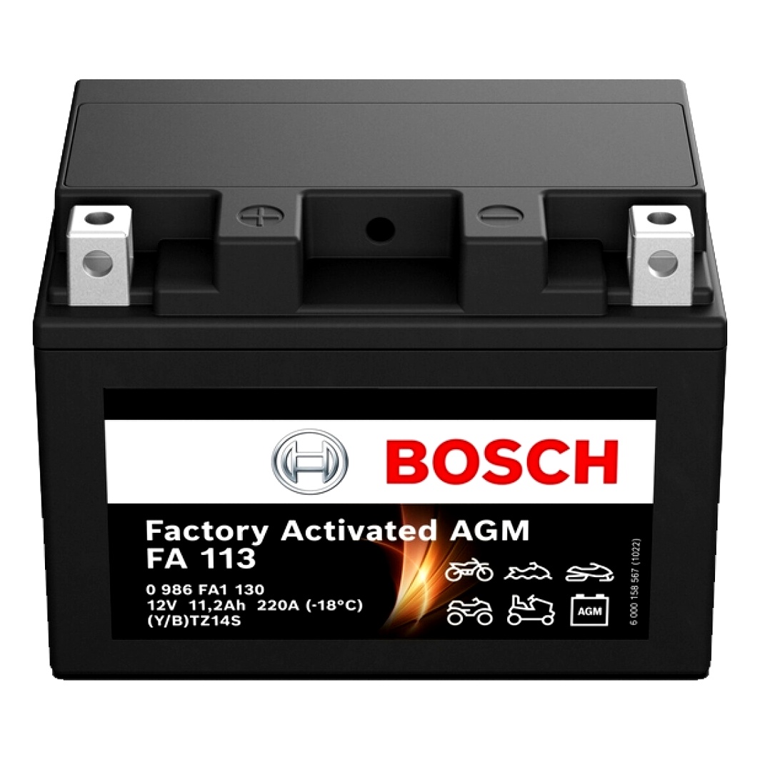 Акумулятор BOSCH Factory Activated AGM 12V 11.2Ah 220A L+ 0986FA1130 - zapix
