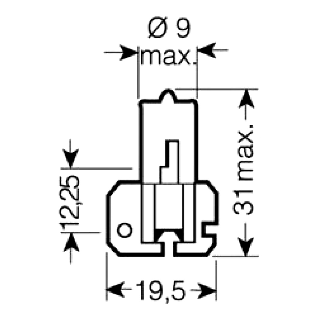 Автолампа галогенова OSRAM Original Line H2 X511 70W 24V прозора 64175 - zapix