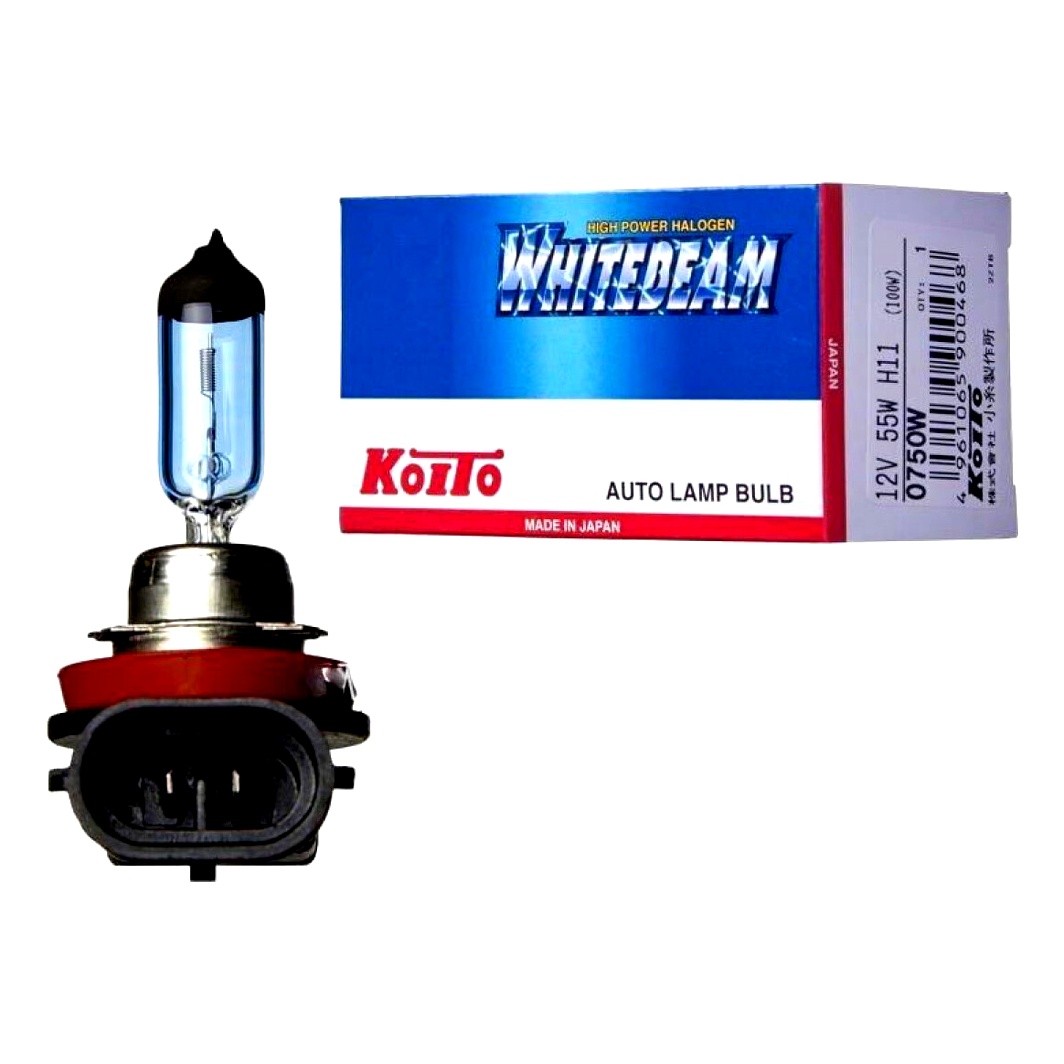 Автолампа галогенова KOITO Whitebeam H11 55W 12V прозоро-блакитна 0750W - zapix