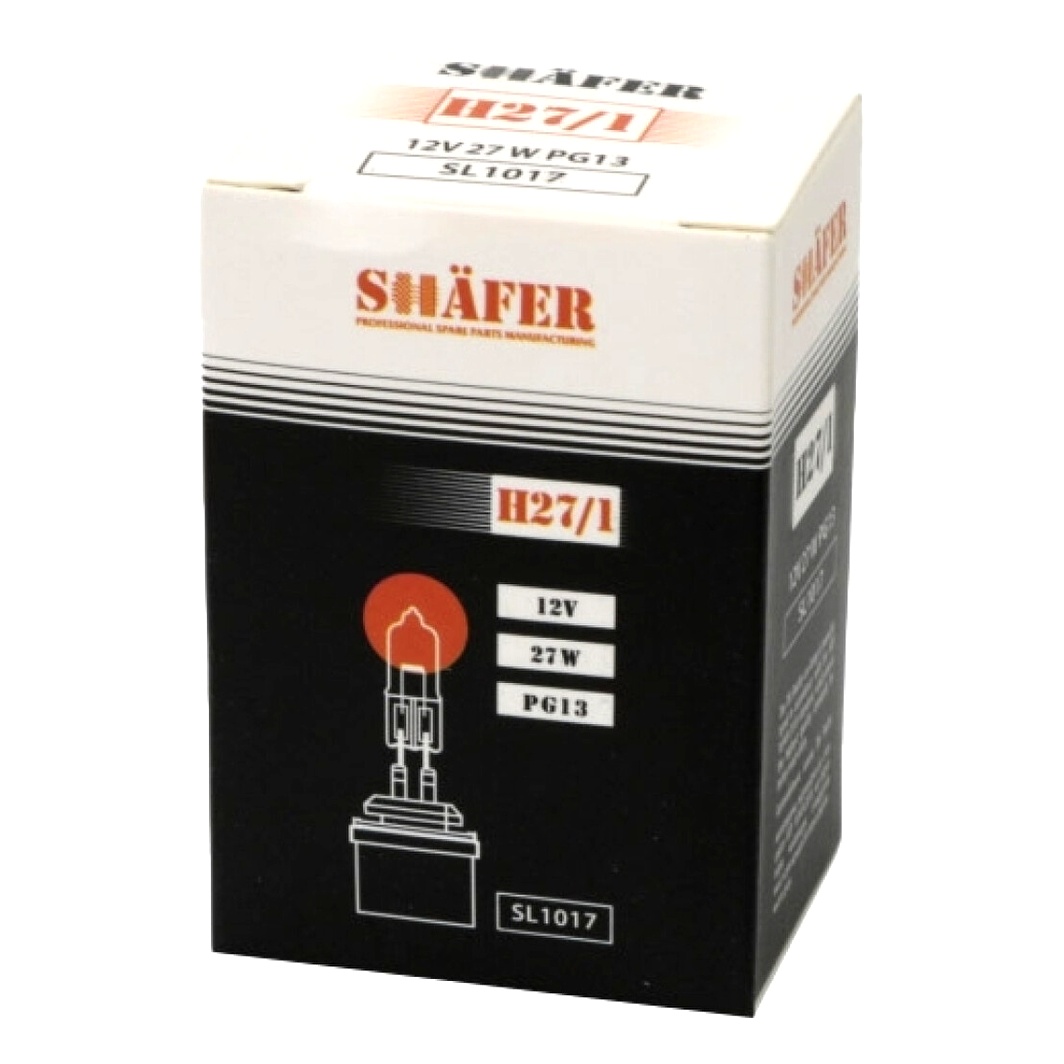 Автолампа галогенова SHAFER H27/1 PG13 27W 12V прозора SL1017 - zapix