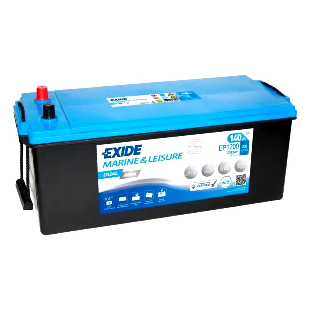 Акумулятор EXIDE Marine & Leisure Dual AGM 12V 140Ah 700A L+ EP1200 - zapix