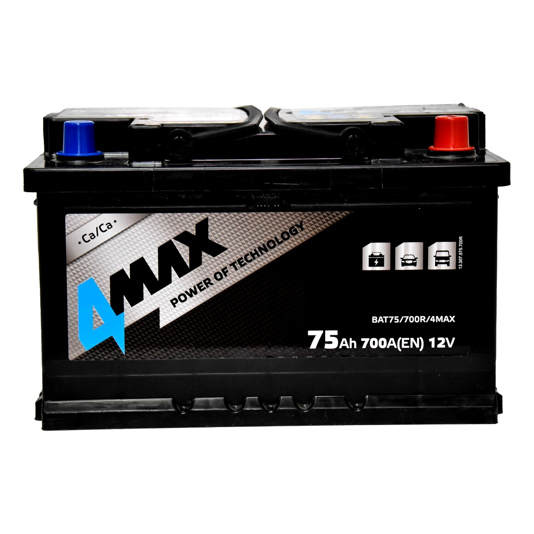 Акумулятор 4MAX 12V 75Ah 700A R+ BAT75700R4MAX - zapix