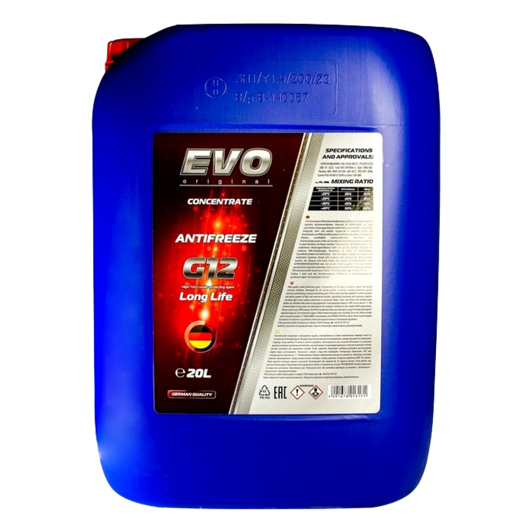 Концентрат антифризу EVO червоний G12 20 л (G12RED20L) - zapix