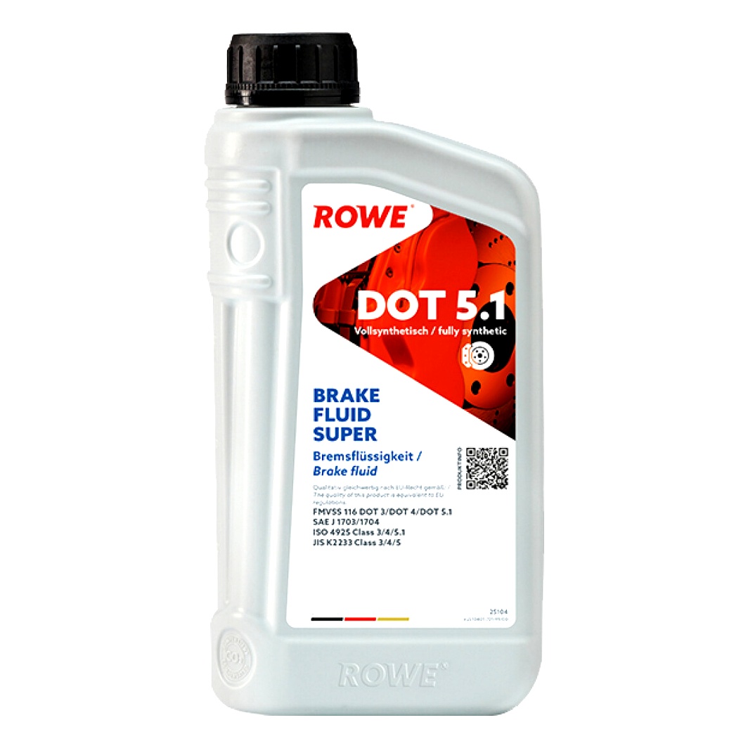 Гальмівна рідина ROWE DOT 5.1 Brake Fluid Super ABS / ESP пластик 1 л 25104001099 - zapix