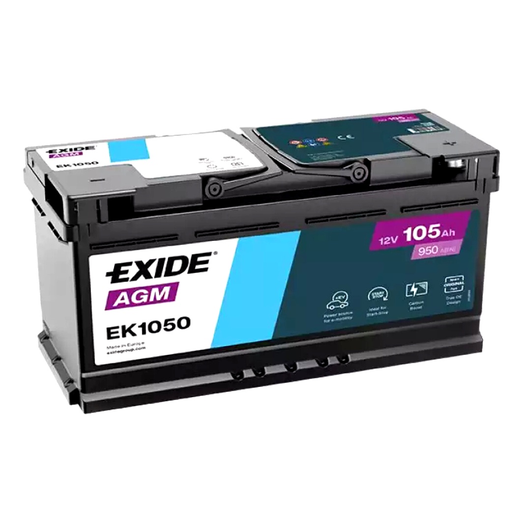 Акумулятор EXIDE AGM 12V 105Ah 950A R+ EK1050 - zapix