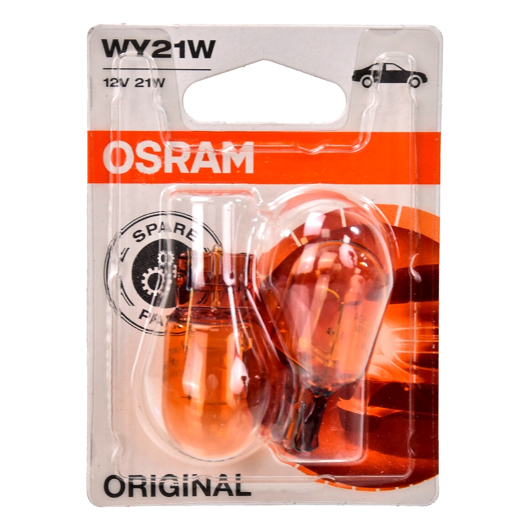 Автолампа розжарювання OSRAM Original WY21W WX3x16d 21W 12V помаранчева 750402B - zapix