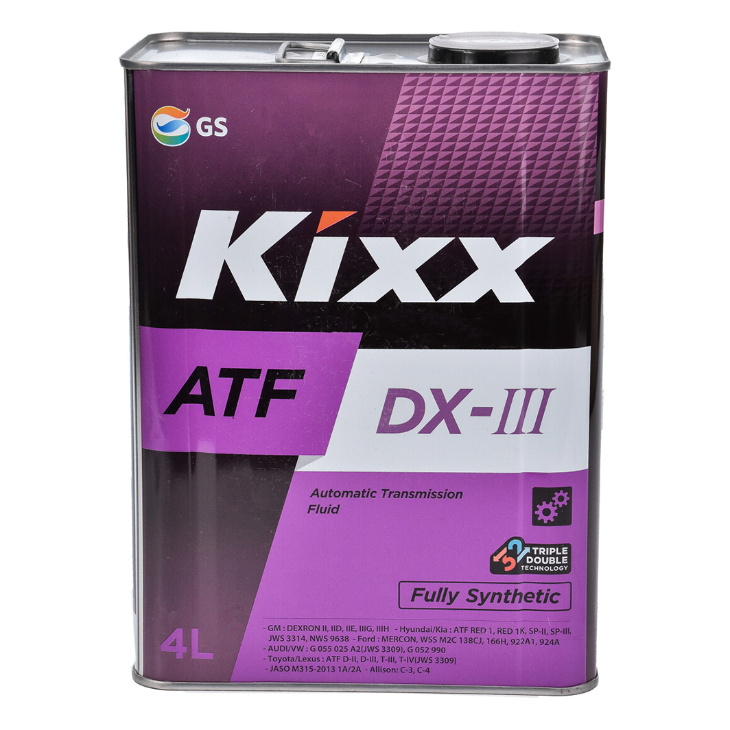 Трансмиссионное масло KIXX ATF DX-III 4 л GS113004 - zapix