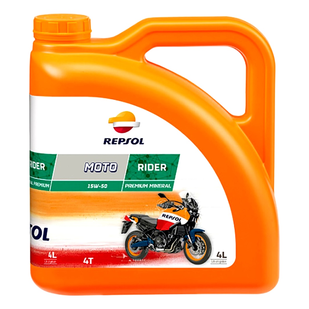 Моторное масло REPSOL Moto Rider 4T 15W-50 минеральное 4 л RP165M54 - zapix