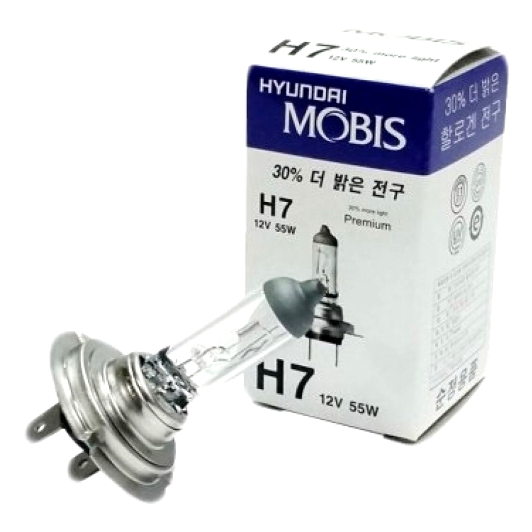 Автолампа галогенова MOBIS H7 55W 12V прозора 1864755007 - zapix
