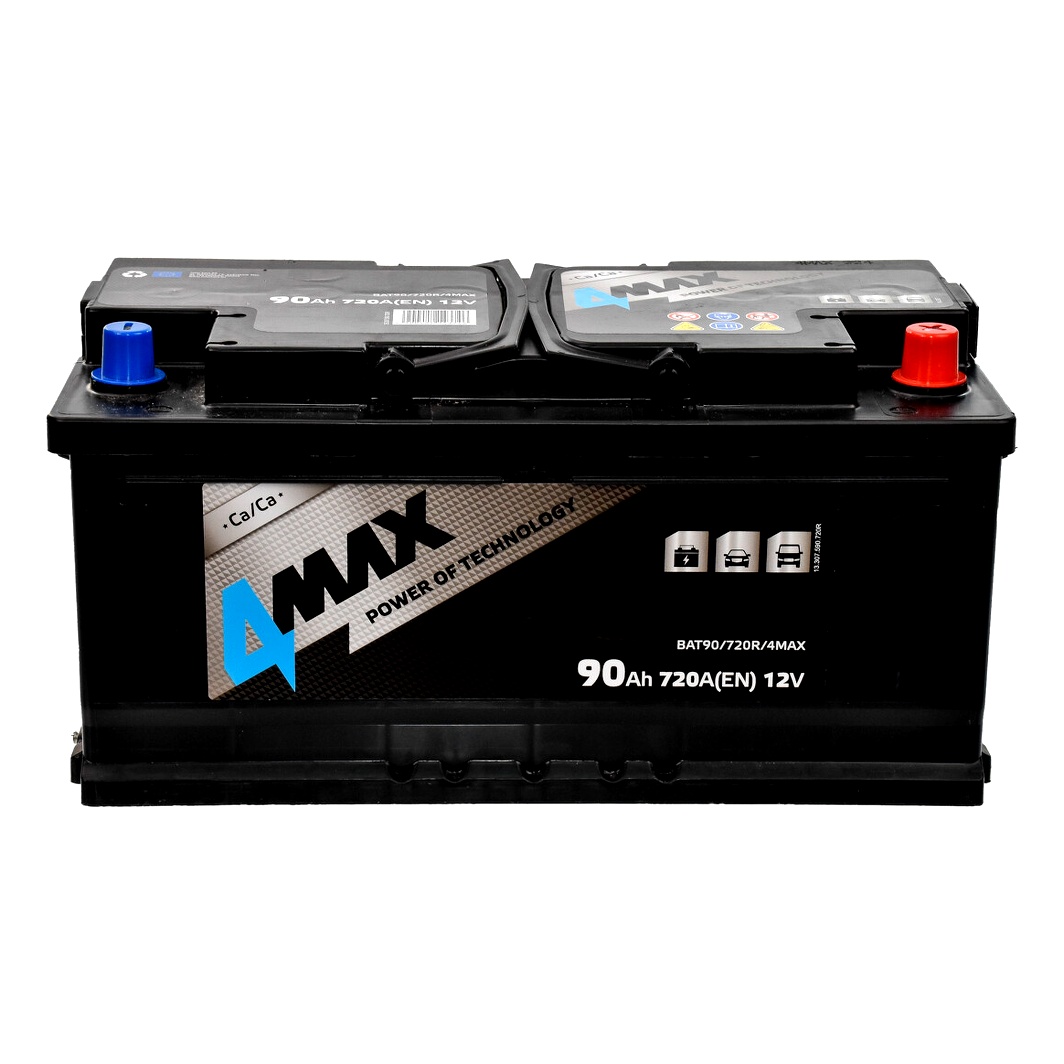 Акумулятор 4MAX 12V 90Ah 720A R+ BAT90720R4MAX - zapix