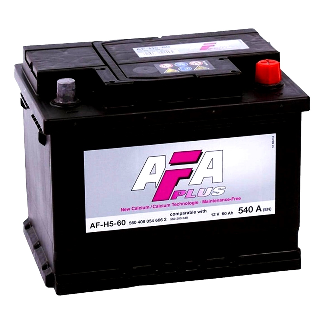 Акумулятор AFA 12V 60Ah 540A R+ 560408054 - zapix