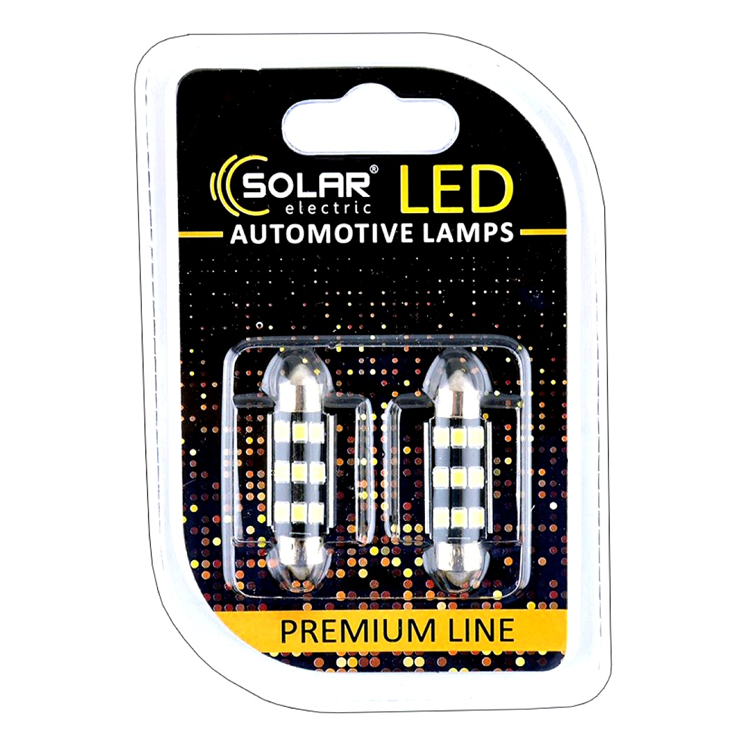 Автолампа LED (світлодіодна) SOLAR T11x39 SV8.5 12V SL1363 - zapix