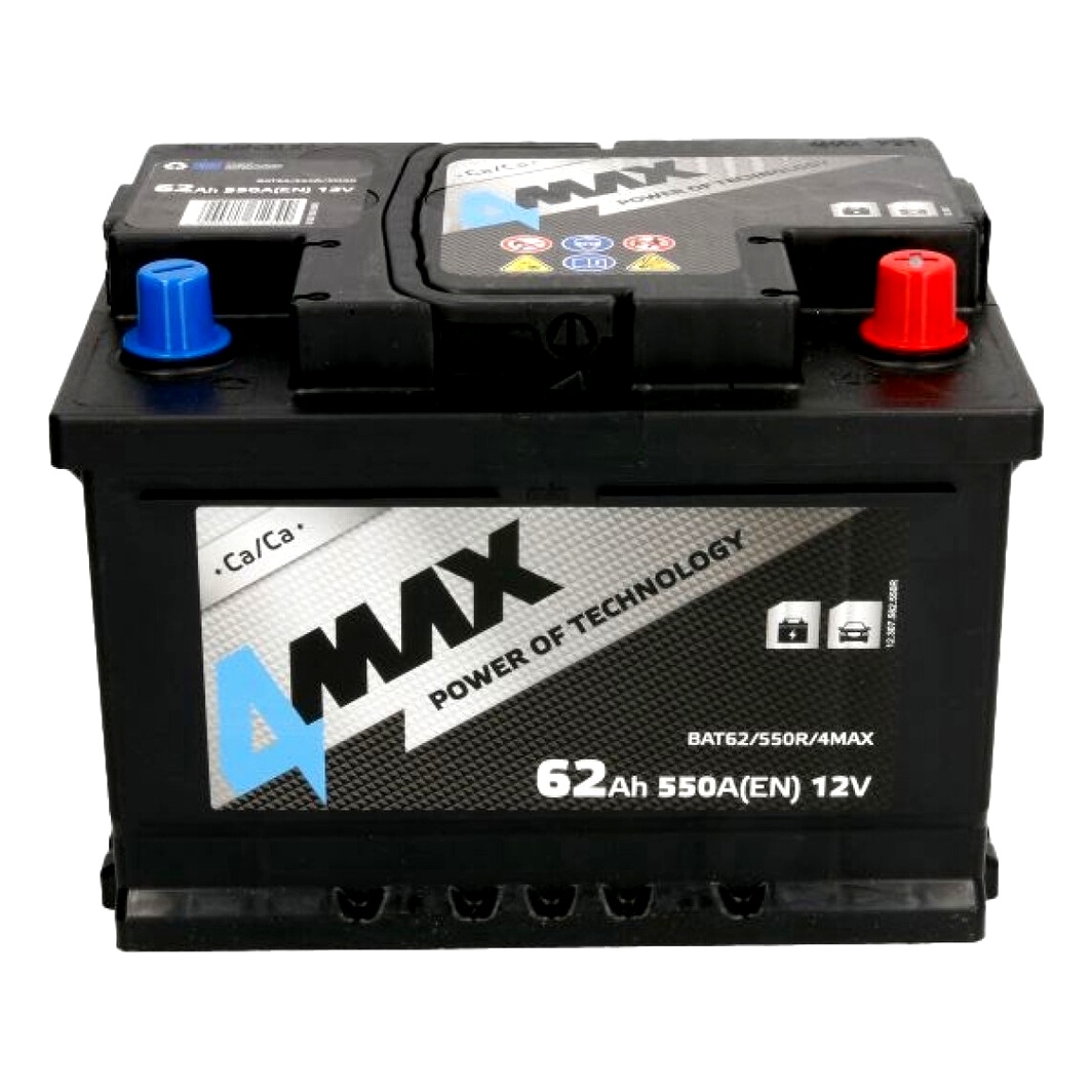Акумулятор 4MAX 12V 62Ah 550A R+ BAT62550R4MAX - zapix